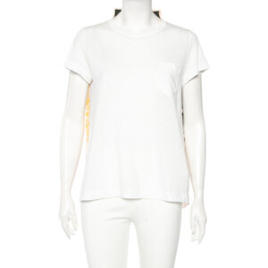 Sacai Multicolored Printed Back Chiffon & Linen Tunic T-Shirt S