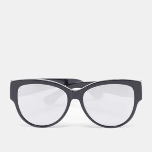 Saint Laurent Black/Grey Mirrored SLM3 Cat-Eye Sunglasses