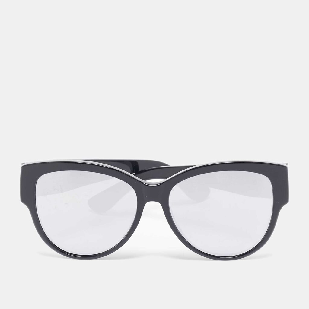 luxury-women-saint-laurent-paris-used-accessories-p1077227-001 Saint Laurent Black/Grey Mirrored SLM3 Cat-Eye Sunglasses