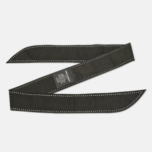 Saint Laurent Black Studded Suede Bandeau Scarf
