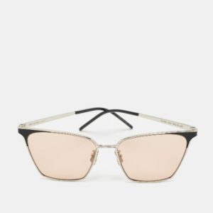 Saint Laurent Silver/Peach SL429 New Wave Square Sunglasses
