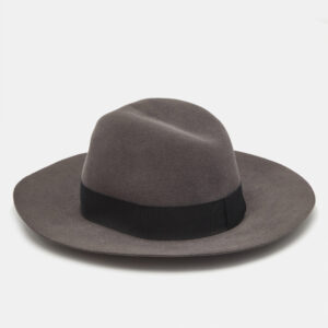 Saint Laurent Paris Grey Rabbit Felt Wide Brim Hat M
