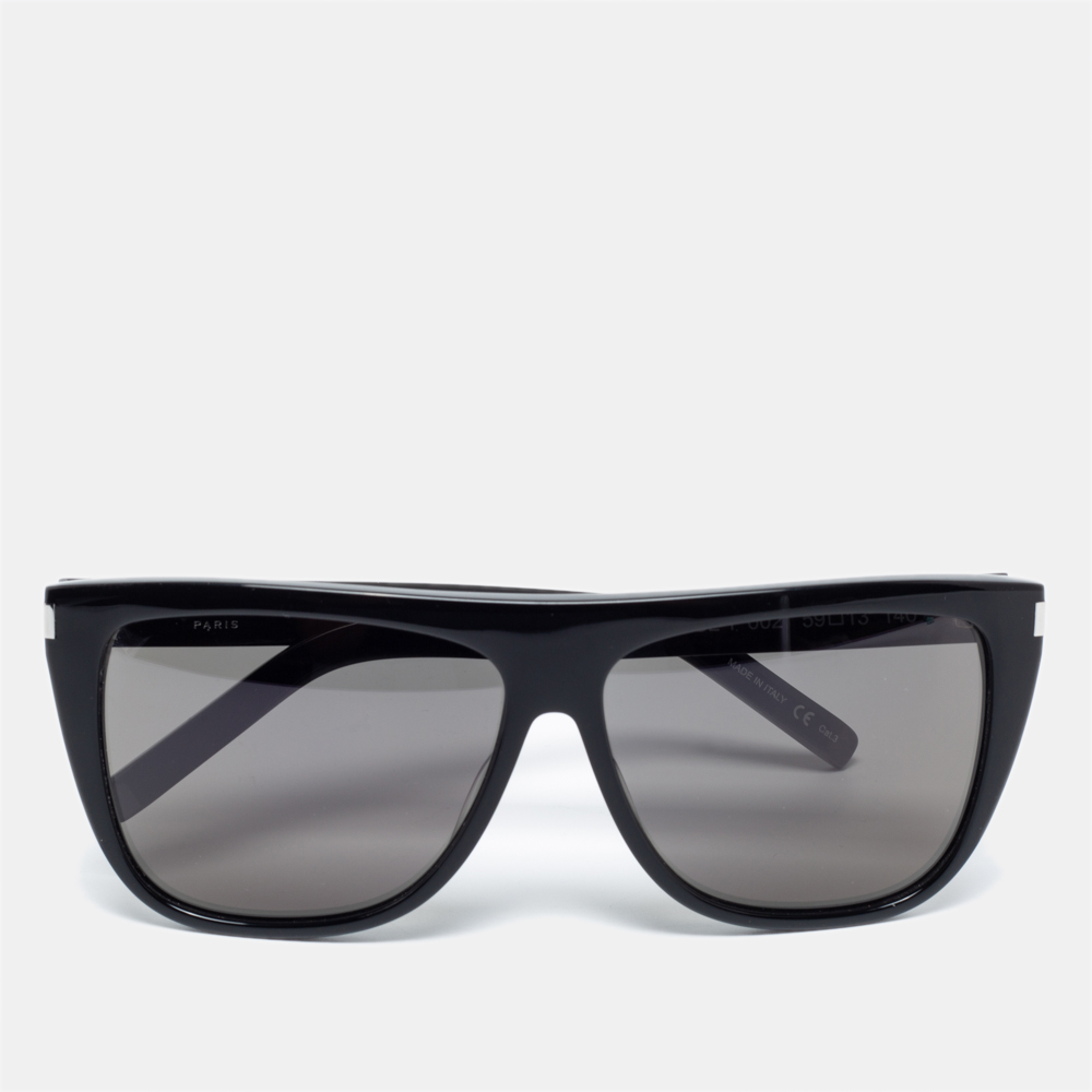 Saint Laurent Black SL1 Wayfarer Sunglasses