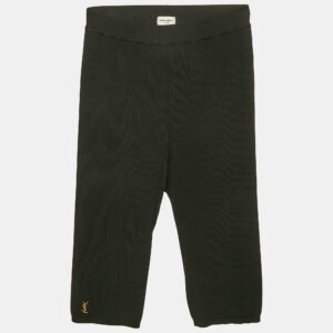 Saint Laurent Paris Black Rib Knit Shorts S