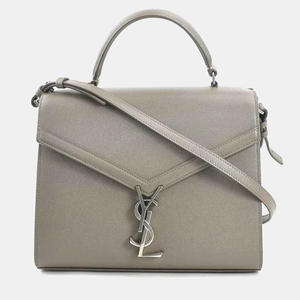 luxury-women-saint-laurent-paris-used-handbags-p1096094-002 Saint Laurent Grey Leather Shoulder Bag