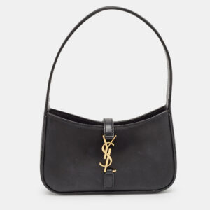 Saint Laurent Black Leather Mini LE 5 &Agrave; 7 Bag