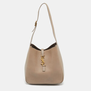 Saint Laurent Beige Leather Small LE 5 &Agrave; 7 Shoulder Bag