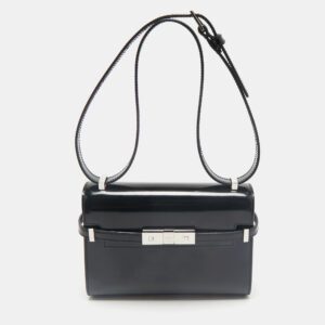 Saint Laurent Black Patent Leather Mini Manhattan Shoulder Bag