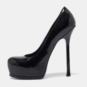 Saint Laurent Black Patent Tribtoo Pumps Size 36.5