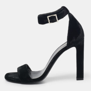 Saint Laurent Black Velvet Grace Sandals Size 38