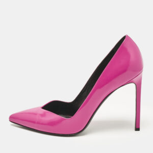 Saint Laurent Pink Patent Leather Pointed Toe Pumps Size 39