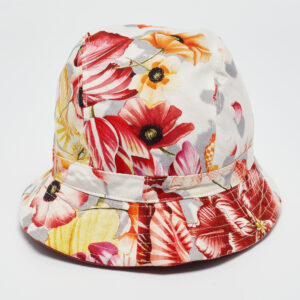 Salvatore Ferragamo Multicolor Floral Print Cotton Bucket Hat Size 58