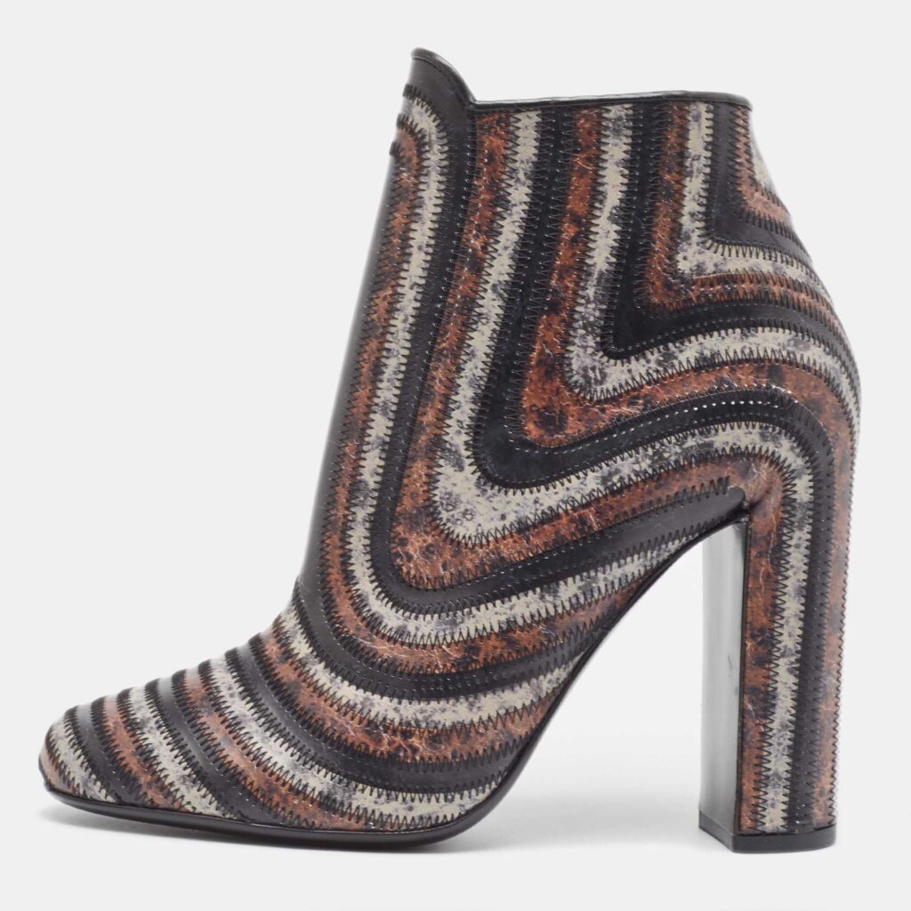 luxury-women-salvatore-ferragamo-new-shoes-p953041-003 Salvatore Ferragamo Multicolor Printed Leather Feeling Ankle Boots Size 39.5