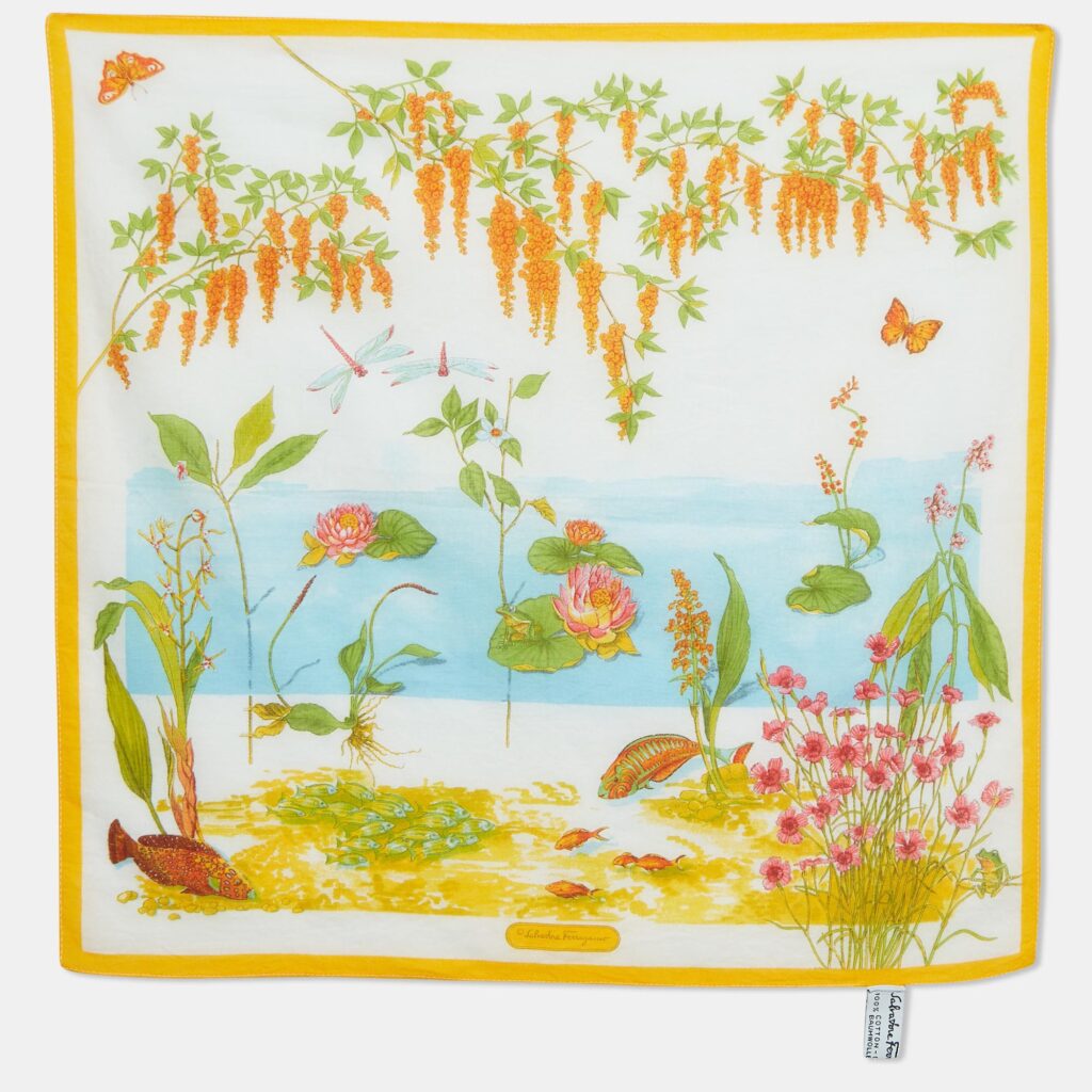 luxury-women-salvatore-ferragamo-used-accessories-p984371-005 Salvatore Ferragamo Multicolor Printed Handkerchief