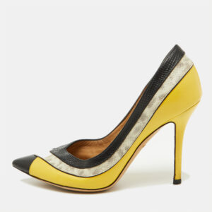 Salvatore Ferragamo Multicolor Leather Pointed Toe Pumps Size 36.5