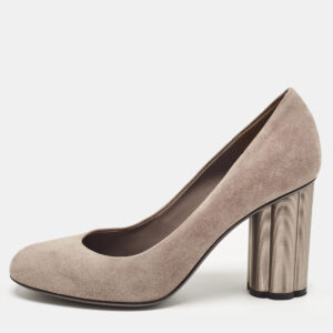 Salvatore Ferragamo Grey Suede Lucca Pumps Size 37