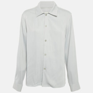 Sandro Grey Crepe Buttoned Full Sleeve Shirt S