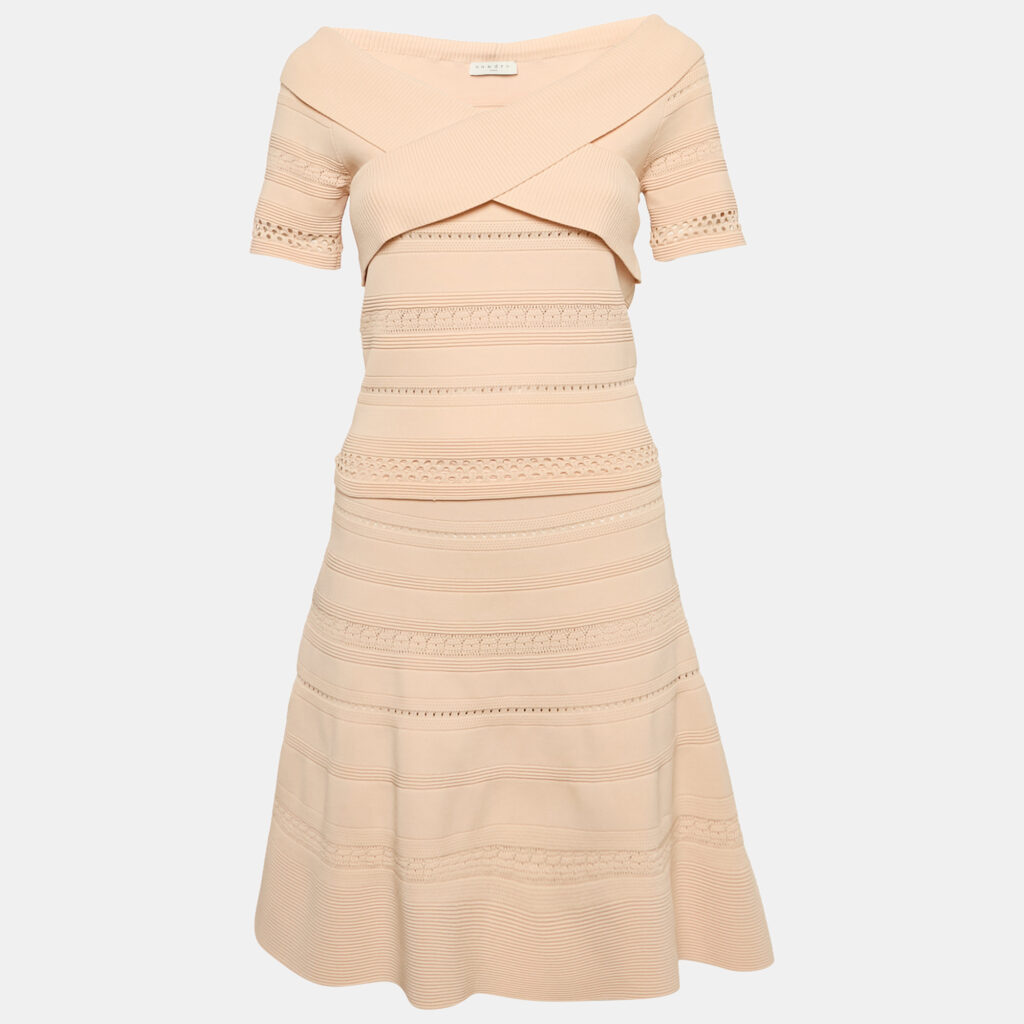luxury-women-sandro-new-clothes-p1154055-003 Sandro Pink Crisscross Knit Ophelia Top and Skirt Set L/M