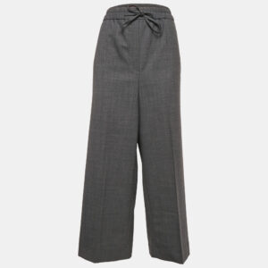 Sandro Grey Wool Blend Straight-Leg Trousers XL