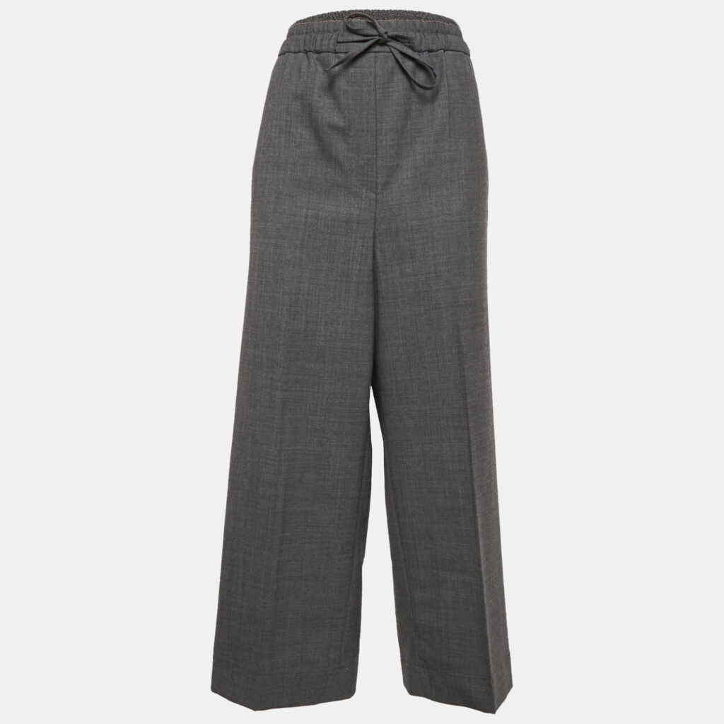 luxury-women-sandro-used-clothes-p1078261-001 Sandro Grey Wool Blend Straight-Leg Trousers XL