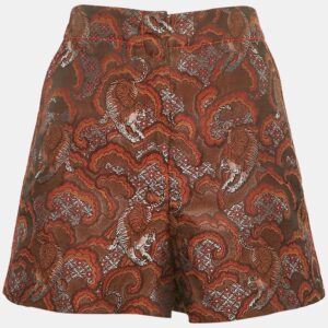 Sandro Brown/Multicolor Jacquard Shorts L