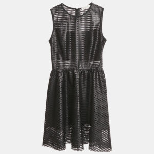 Sandro Black Lace Flared Sleeveless Mini Dress S