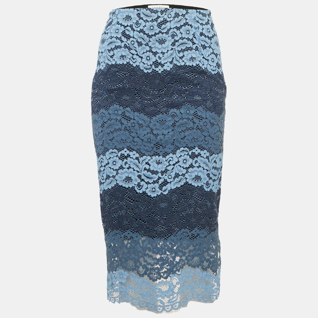 Sandro Blue Lace Midi Skirt S