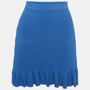Sandro Blue Knit Mini Skirt M