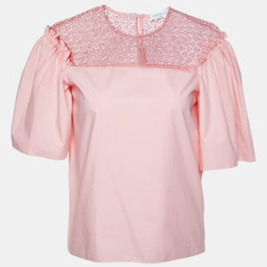 Class by Roberto Cavalli White Print Crepe Loose Fitted Blouse L