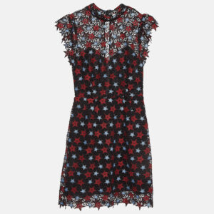 Sandro Black Star Lace Mini Dress M
