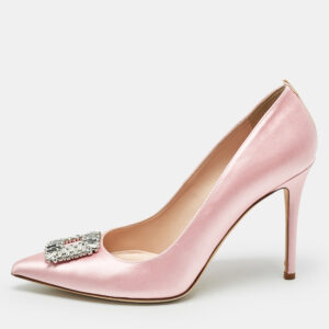 SJP Sarah Jessica Parker Pink Satin The LJ Recital Pumps Size 39