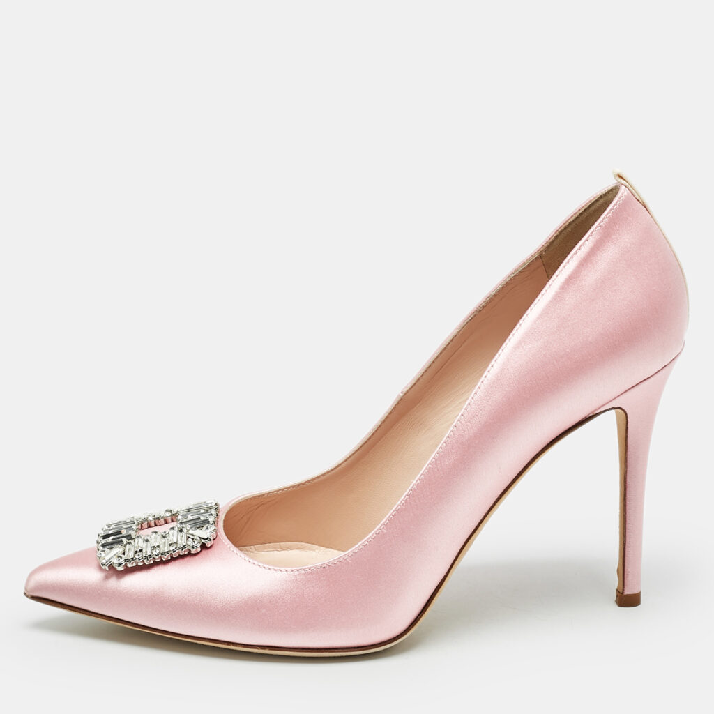 SJP Sarah Jessica Parker Pink Satin The LJ Recital Pumps Size 39