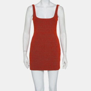 Season 6 Yeezy Red Knit Akira Tank Mini Dress L