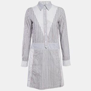 See by Chloe Blue Stripe Cotton Mini Dress S