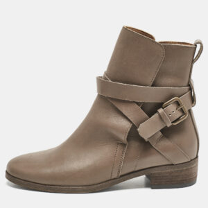 See by Chloe Brown Leather Ankle Length Boots Size 36.5