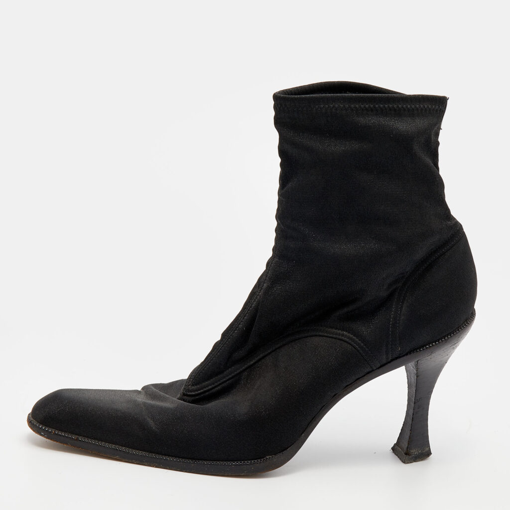 luxury-women-sergio-rossi-used-shoes-p669301-002-1 Sergio Rossi Black Spandex Ankle Length Boots Size 39