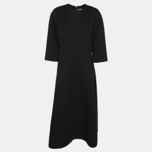 S'Max Mara Black Jersey Pensile Midi Dress XL