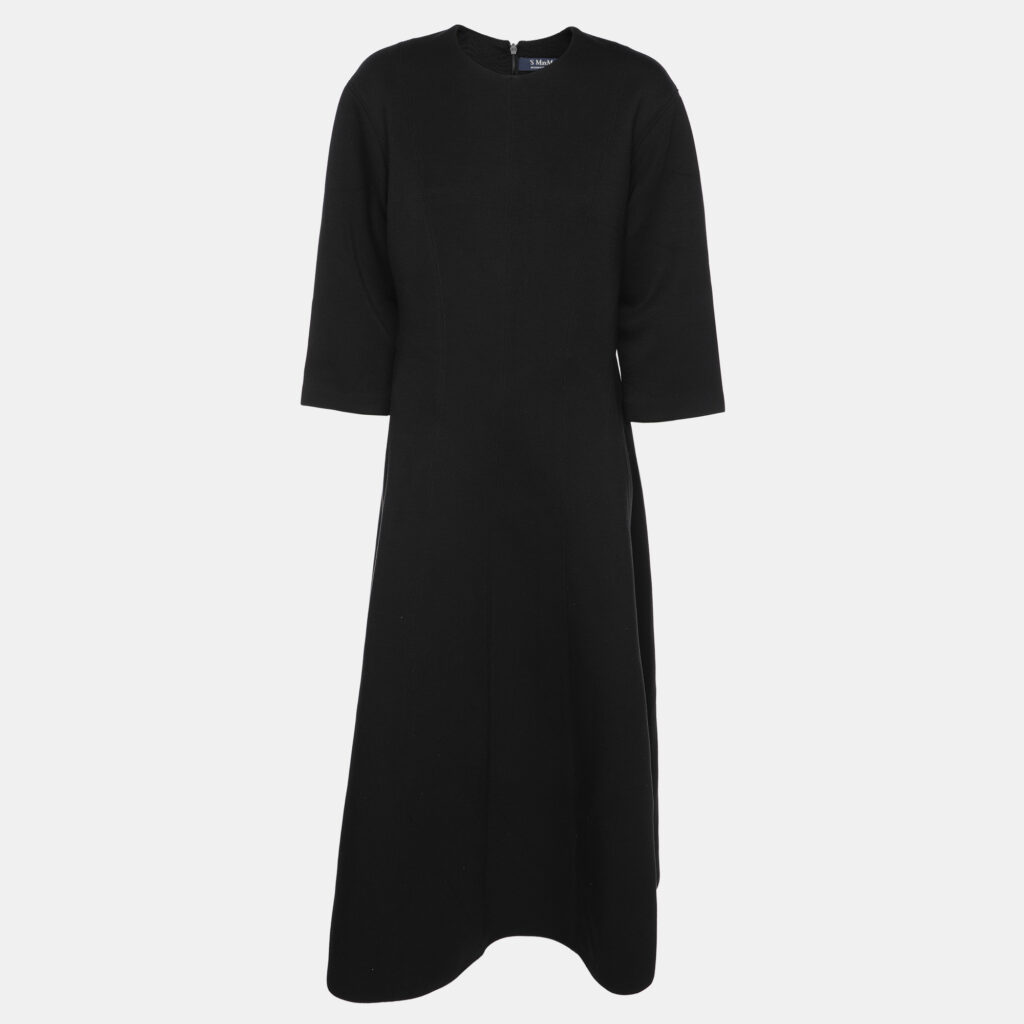 luxury-women-smax-mara-new-clothes-p1121269-001 S'Max Mara Black Jersey Pensile Midi Dress XL