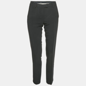S'Max Mara Black Crepe Tailored Trousers M