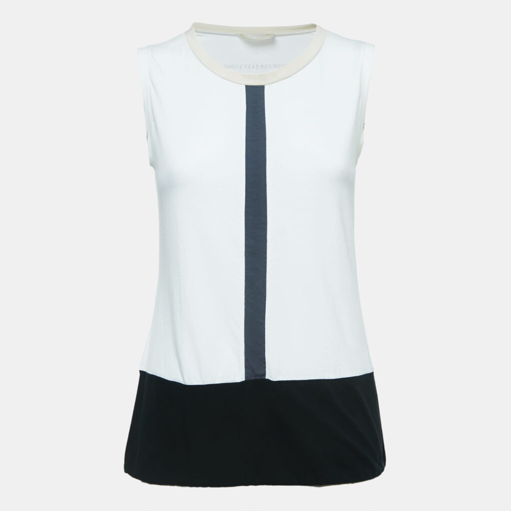luxury-women-smax-mara-used-clothes-p879715-001 S'Max Mara White Cotton Knit Sleeveless Top M