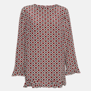 S'Max Mara Multicolor Printed Silk Top L