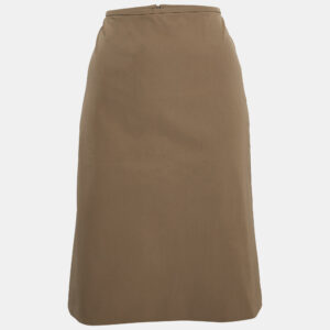 S'Max Mara Brown Gabardine Pencil Skirt M