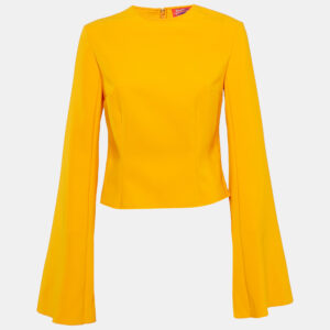 Solace London Orange Stretch Crepe The Nahla Top S