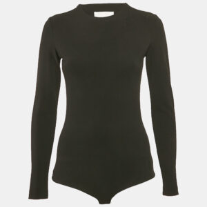 Solace London Black Crepe Keziah Bodysuit S