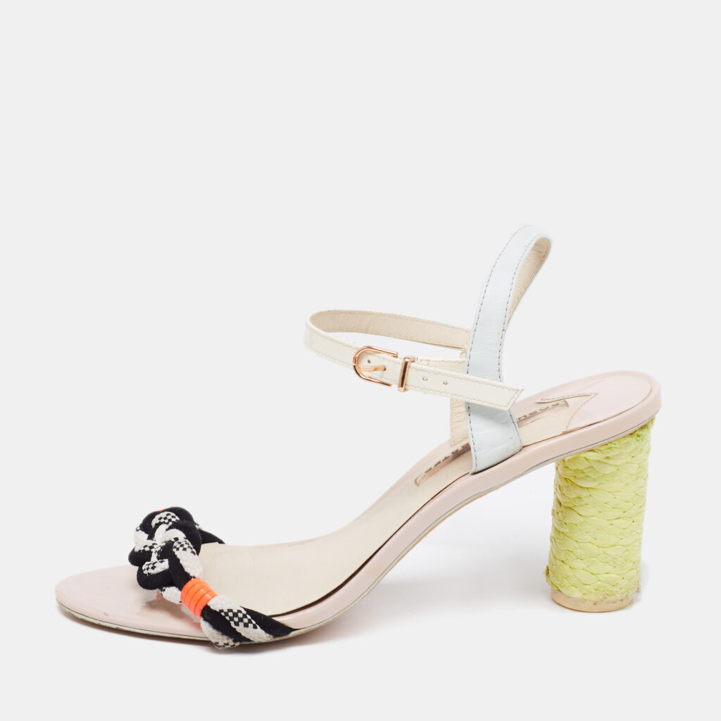luxury-women-sophia-webster-used-shoes-p650929-004-1 Sophia Webster Multicolor Leather And Patent Ankle Strap Sandals Size 39
