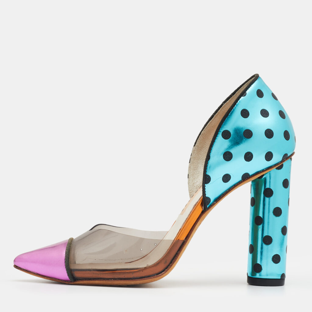 luxury-women-sophia-webster-used-shoes-p716187-002 Sophia Webster Multicolor Leather And PVC Jessica Pumps Size 36
