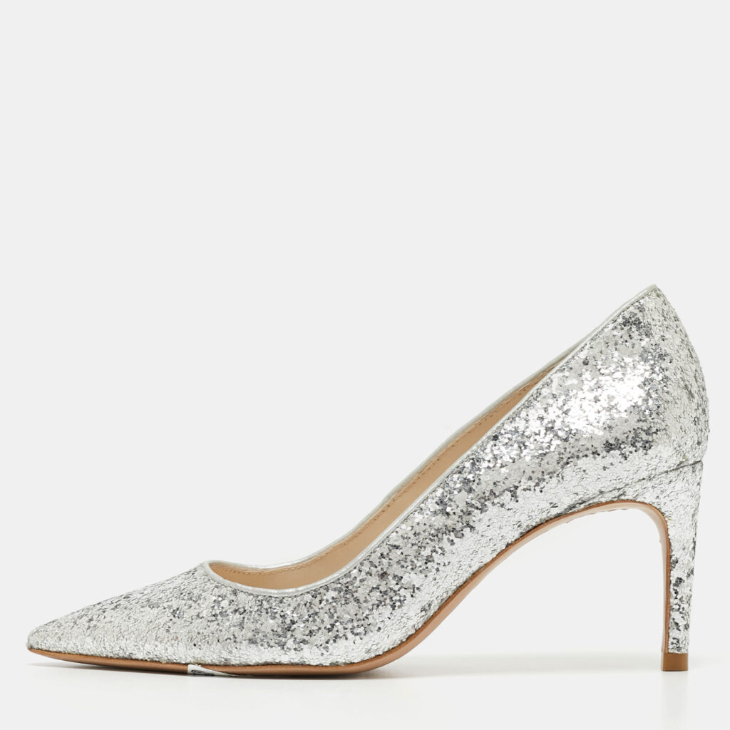 luxury-women-sophia-webster-used-shoes-p931489-010 Sophia Webster Silver Glitter Rio Pumps Size 35