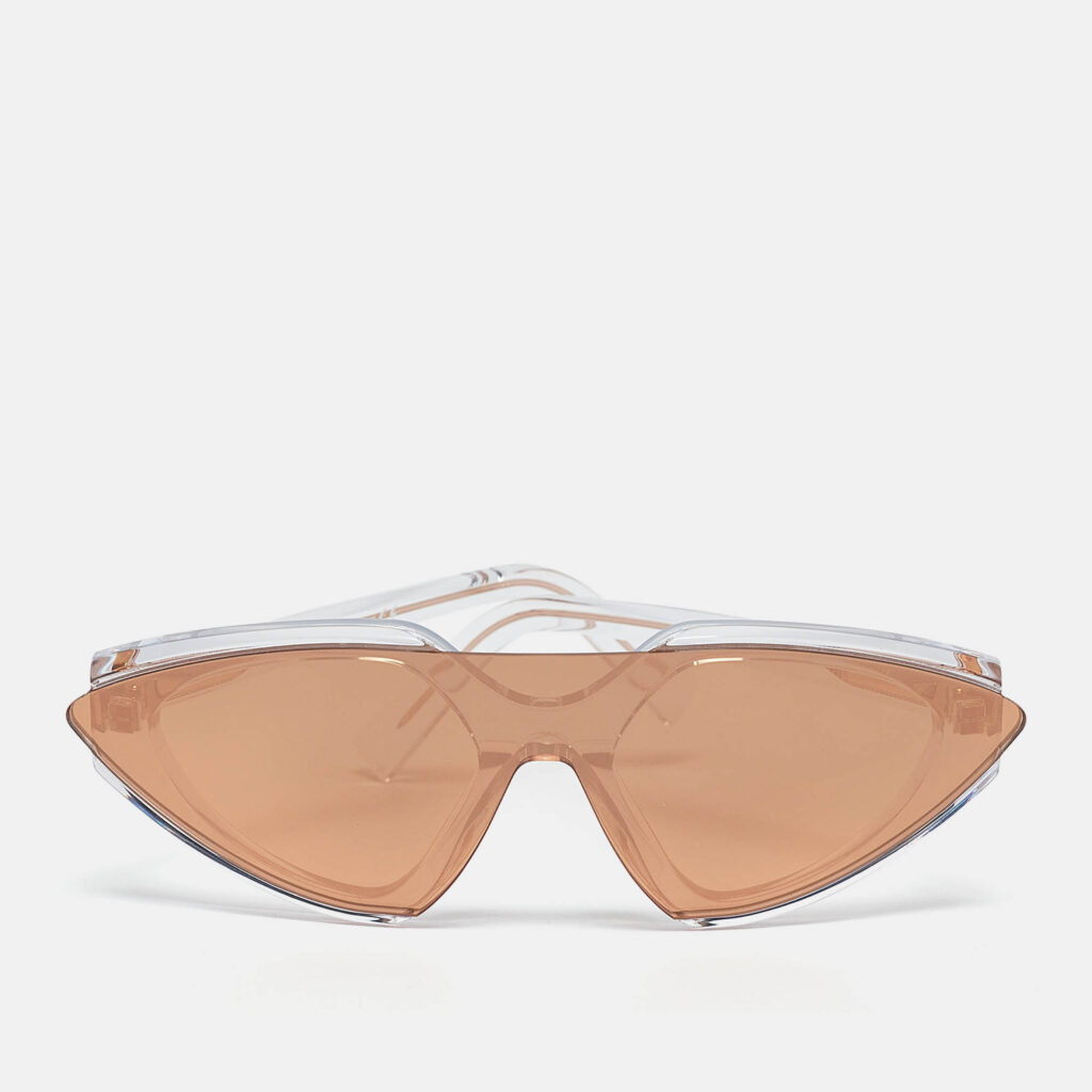 luxury-women-sportmax-used-accessories-p1077259-001 Sportmax Bronze/Transparent Mirror SM0001 Shield Sunglasses