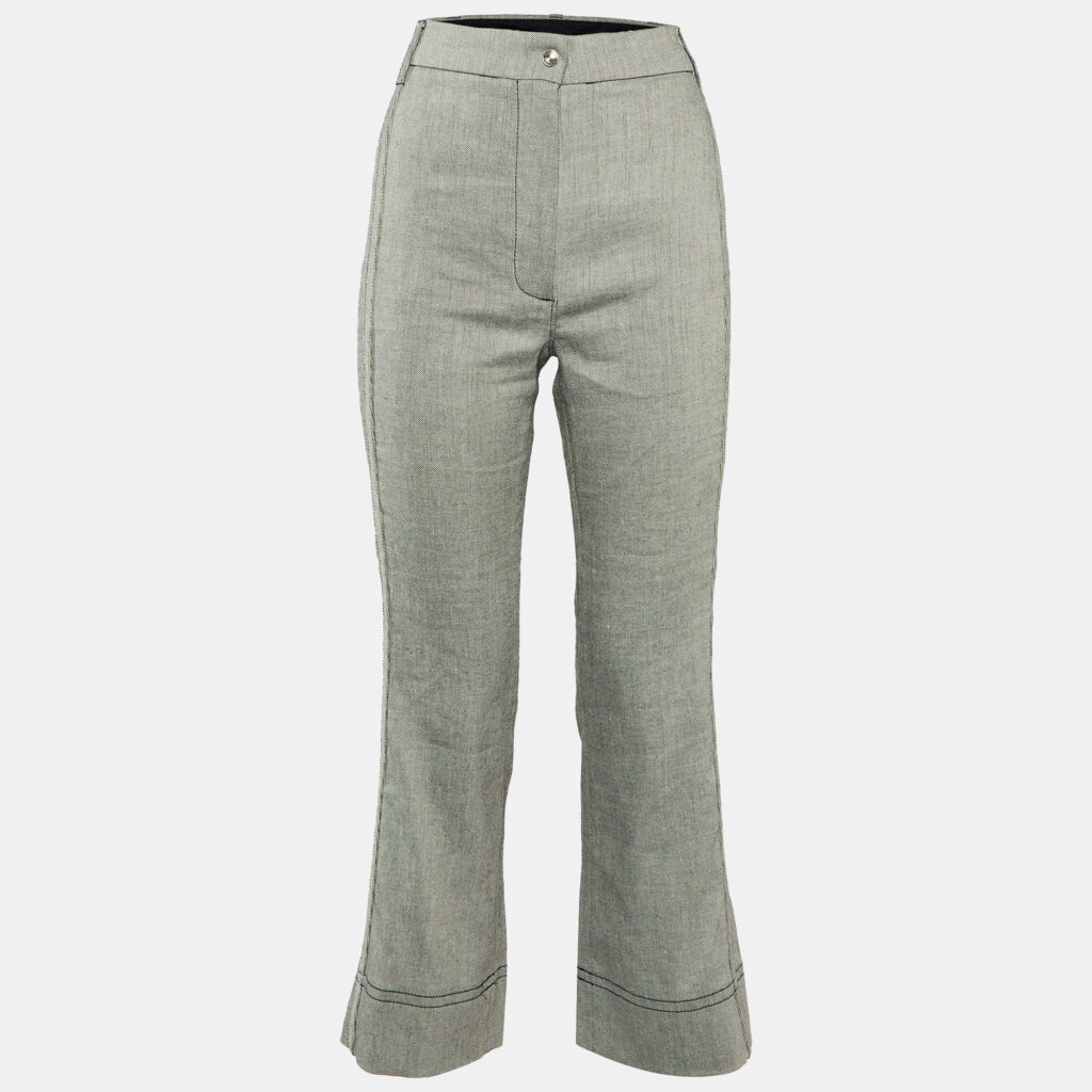 luxury-women-sportmax-used-clothes-p1139559-001 Sportmax Blue Linen Blend Trousers M