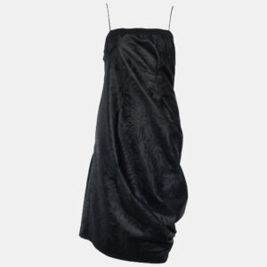 Sportmax Black Floral Print Synthetic Sleeveless Dress M
